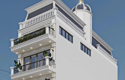 Thiết kế thi công nhà phố Tân cổ điển mái mansard tại Ngọc Hồi, HN